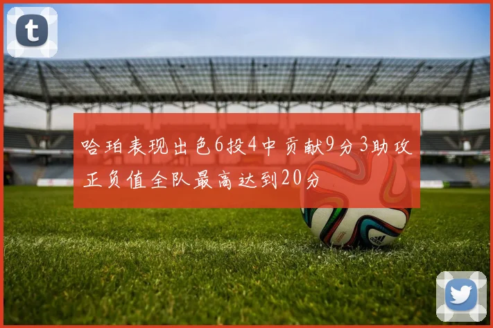 哈珀表现出色6投4中贡献9分3助攻正负值全队最高达到20分